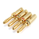 4PCS Cable Connector Screws Free Soldering Banana Pure Copper HI-FI Terminal For Speaker