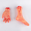 Halloween Broken Hand Broken Foot Prop Simulated Prosthesis Bloody Hand Foo S9F8
