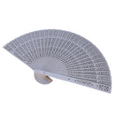 Bamboo Fan Patterned Dragonfly Ajoure Pocket Fan Gift Decoration (L)
