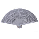 Bamboo Fan Patterned Dragonfly Ajoure Pocket Fan Gift Decoration (L)