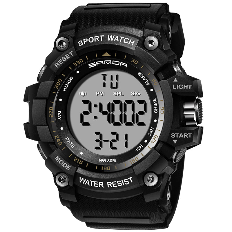 SANDA 359 Digital Watch Military Multifunction Stoptwatch Waterproof Student Men Watch
