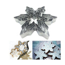 Set of 5 Mold Snowflake Shape / Cookie Cutters Stainless Steel Cakes Snowfl K5T8