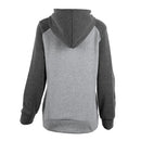 Women Autumn Zip Up Patchwork Hooded Coat Jacket Sweatshirt Ladies Casual C F6T2