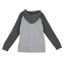 Women Autumn Zip Up Patchwork Hooded Coat Jacket Sweatshirt Ladies Casual C F6T2