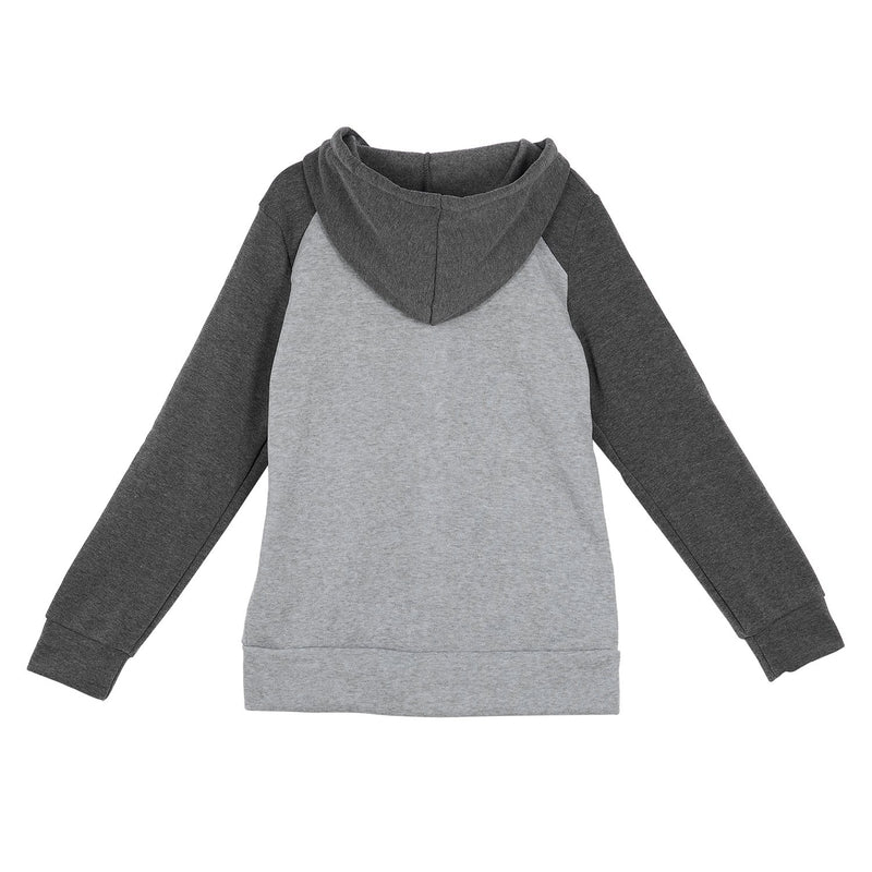 Women Autumn Zip Up Patchwork Hooded Coat Jacket Sweatshirt Ladies Casual C F6T2