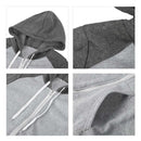 Women Autumn Zip Up Patchwork Hooded Coat Jacket Sweatshirt Ladies Casual C F6T2