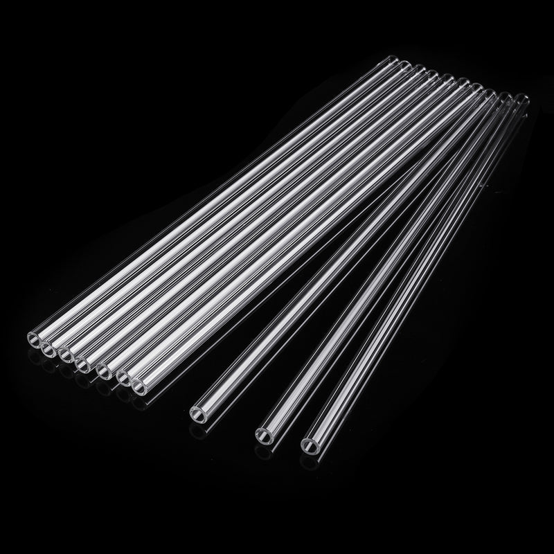 10Pcs 300x7x1mm Length 300mm OD 7mm 1mm Thick Wall Borosilicate Glass Blowing Tube Lab Factory School Home Tubes