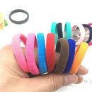 100Pcs hair elastics for woman / girl Headbands for ponytail Scrunchie Hair D5O8