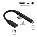 2in1 Type-C To USB-C 3.5mm Jack Aux Earphone Cable Adapter for Huawei P20 X R1V2