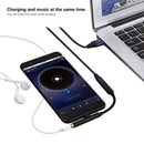 2in1 Type-C To USB-C 3.5mm Jack Aux Earphone Cable Adapter for Huawei P20 X R1V2