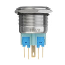 12V 6 Pin 22mm Led Light Metal Push Button Momentary Switch Waterproof  Switch