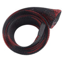 Fishing Rod Cover Rod Braided Strap Reel Cover Glove Protector (Black red) K3Q2