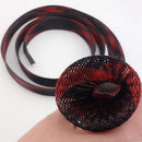 Fishing Rod Cover Rod Braided Strap Reel Cover Glove Protector (Black red) K3Q2