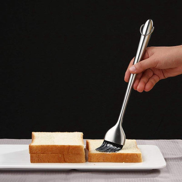 Heavy-Duty BBQ Basting Brush Silicone Bristles with 12 Inch Stainless Steel