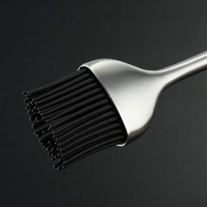 Heavy-Duty BBQ Basting Brush Silicone Bristles with 12 Inch Stainless Steel