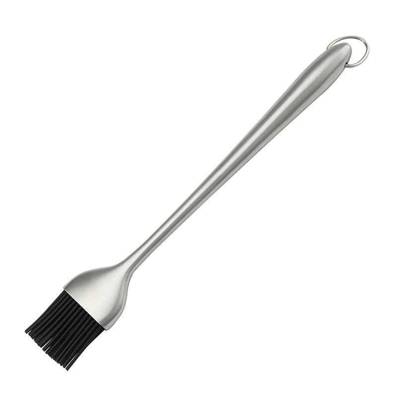 Heavy-Duty BBQ Basting Brush Silicone Bristles with 12 Inch Stainless Steel