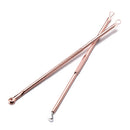 Y.F.M 4pcs Acne Blackhead Remover Needles Set Rose Gold Double Head Pimples Multipurpose Cleansing Tool