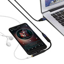 2in1 Type-C To USB-C 3.5mm Jack Aux Earphone Cable Adapter black I8A5
