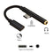 2in1 Type-C To USB-C 3.5mm Jack Aux Earphone Cable Adapter black I8A5