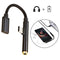 2in1 Type-C To USB-C 3.5mm Jack Aux Earphone Cable Adapter black I8A5