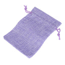 Lot of 10pcs Jewelry Bag Gift bag Sliding cord burlap bag-Purple H5N3