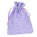 Lot of 10pcs Jewelry Bag Gift bag Sliding cord burlap bag-Purple H5N3
