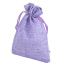 Lot of 10pcs Jewelry Bag Gift bag Sliding cord burlap bag-Purple H5N3