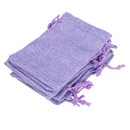Lot of 10pcs Jewelry Bag Gift bag Sliding cord burlap bag-Purple H5N3