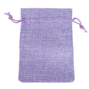 Lot of 10pcs Jewelry Bag Gift bag Sliding cord burlap bag-Purple H5N3