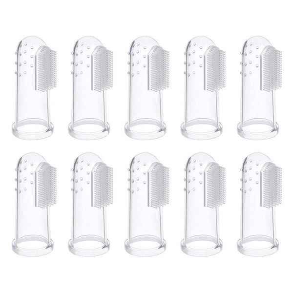 10 Pieces Soft Silicone Pet Finger Toothbrush, Tooth Cleaner Dog Cat Teeth