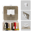 Broom Mop Holder, Broom Gripper Holds Self Adhesive Reusable No Drilling SupH5R9