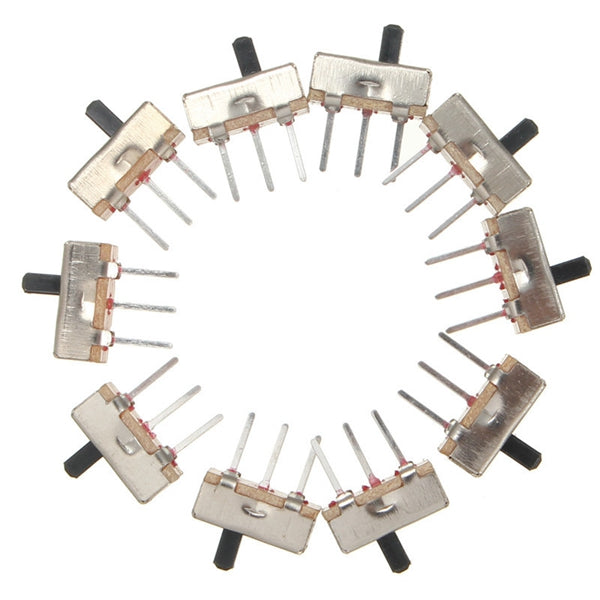 200pcs SS12D00G3 2 Position SPDT 1P2T 3 Pin PCB Panel Mini Vertical Slide Toggle Switch