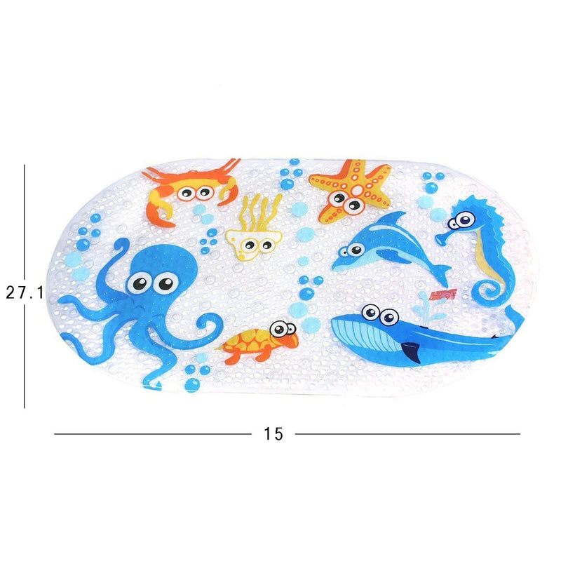 Non-slip Baby Bath Mat Toddler Anti-Bacterial Bathtub Mat, Shower Mat 27 in I7O6