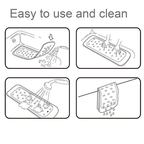 Non-slip Baby Bath Mat Toddler Anti-Bacterial Bathtub Mat, Shower Mat 27 in I7O6
