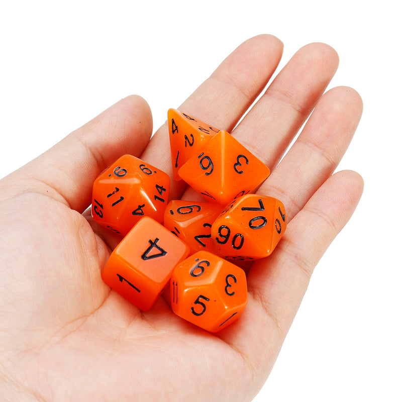 7 Pcs Luminous Polyhedral Dices Multi-sided Dice Set Polyhedral Dices With Dice Cup RPG Gadget