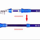ZANLURE 1.5m/1.8m/2.1m/2.4m High Carbon Telescopic Fishing Rod Set Portable Fishing Pole Set
