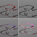 Eye Glasses Half Rimless Glasses Frame Eyeglasses Clear Lens Metal&TR90 Optical Glasses RX Spectacles