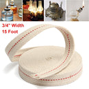 3/4 Inch Flat Cotton Wick 15 Foot Length Wick For Oil Lamps and Lanterns 4.5M