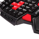 Delux T9 Gaming Keyboard 47 Keys One-hand Wired USB Keypad Double space Bar
