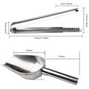 Ice Scoop and Ice Tongs (3 Pack), Stainless Steel Serving Tongs and Food Sc O5D5