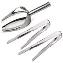 Ice Scoop and Ice Tongs (3 Pack), Stainless Steel Serving Tongs and Food Sc O5D5