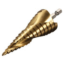 Drillpro DB-S1 3Pcs 4-12/4-20/4-32 HSS Spiral Grooved Step Drill Bit