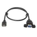 USB 3.1 Front Panel Header to USB 3.0 Type-A Female Extension Cable 50cm Pa