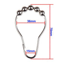 14 pcs x Shower Curtain Hooks Rings Roller Balls Chrome Stainless Steel Rus