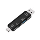 5-in-1 Multifunctional OTG Card Reader Micro-SD / SD Card / USB Reader Supp