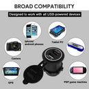 Quick Charge 3.0 USB Charger Socket IP66 Waterproof Dual USB Car Power Outl