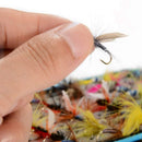64pcs Dry Flies Bass Salmon Trouts Flies Nymph and Streamer Fly Fishing flieL1Y4