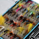 64pcs Dry Flies Bass Salmon Trouts Flies Nymph and Streamer Fly Fishing flieL1Y4