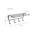 Hook Rail Bathroom kitchen organizer Multi-function paper towel holder Wall