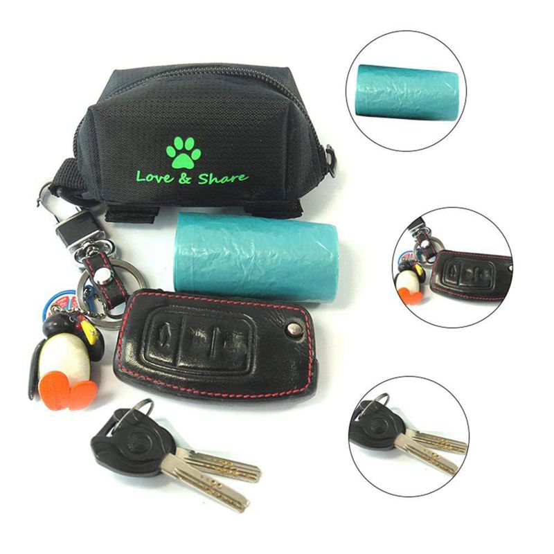 Poop Bag Dispenser, Dog Poop Bag Holder Leash Attachment - Walking, Running X8Q3